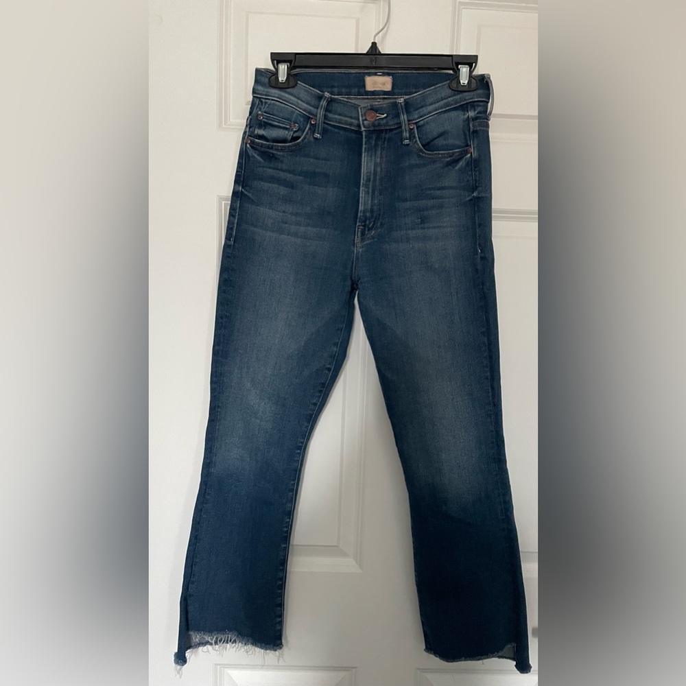 Mother the insider crop step fray jeans. Size 27
